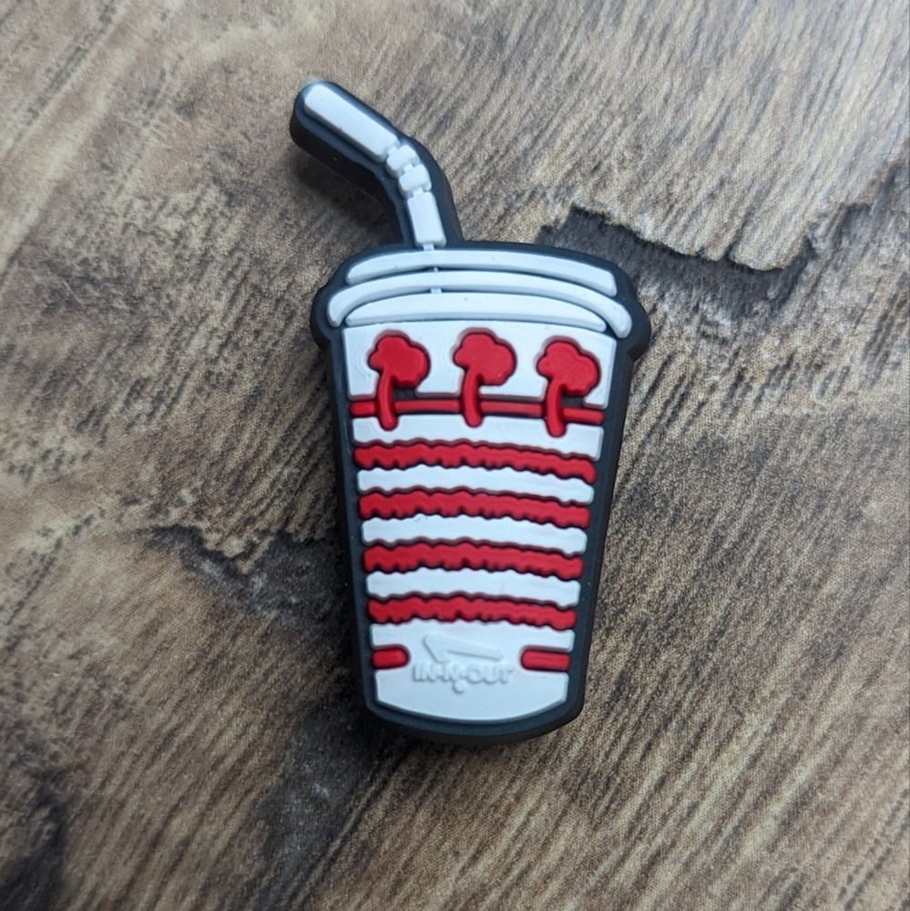 In-n-out burger cup croc charm